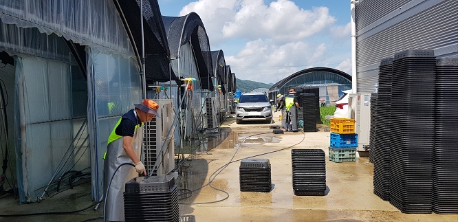 농협목우촌, 집중호우 피해 복구 위해 일손돕기 나서