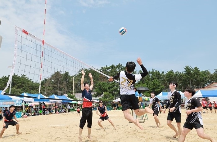 비치발리볼 대회 / 사진=완도군 제공