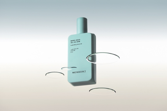 무슈제이는 올리브영 전국 850여개 매장에 입점하며 본격적인 H&B 시장 공략에 나선다고 7일 밝혔다. 사진은 베이직 아쿠아 올인원 제품의 모습. (사진 = 무슈제이 제공)