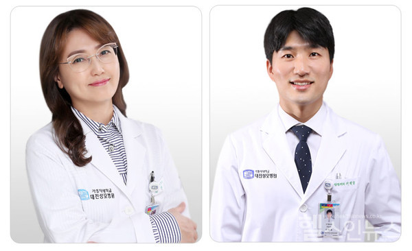 (왼쪽부터)대전성모병원영상의학과김현정교수,신경외과기희종교수
