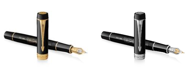 듀오폴드135주년 스페셜 에디션 블랙 GT 만년필(왼쪽), 듀오폴드135주년 스페셜 에디션 블랙 CT 만년필