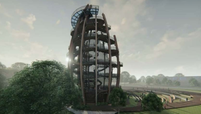 2023강원세계산림엑스포 솔방울전망대 모습. / 사진=우리금융 제공