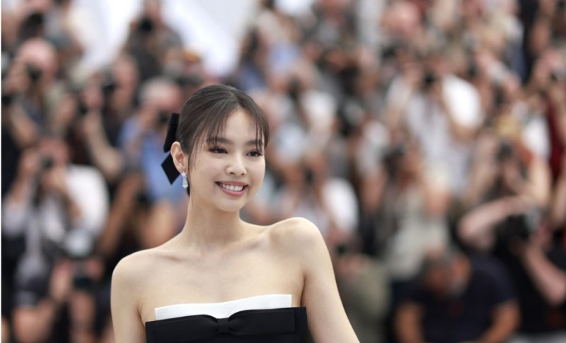 지난 5월 '디 아이돌' 출연 배우로 칸국제영화제 참석한 제니(사진=연합)