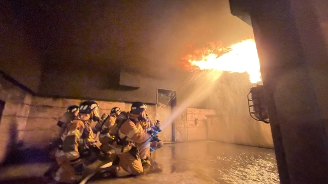 화재진압 / 사진=광주시 제공