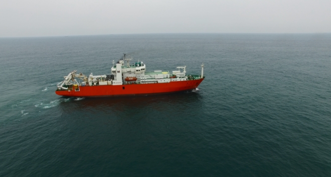 LS마린솔루션의 해저 광케이블 설치선 '세계로' / 사진=LS전선 제공