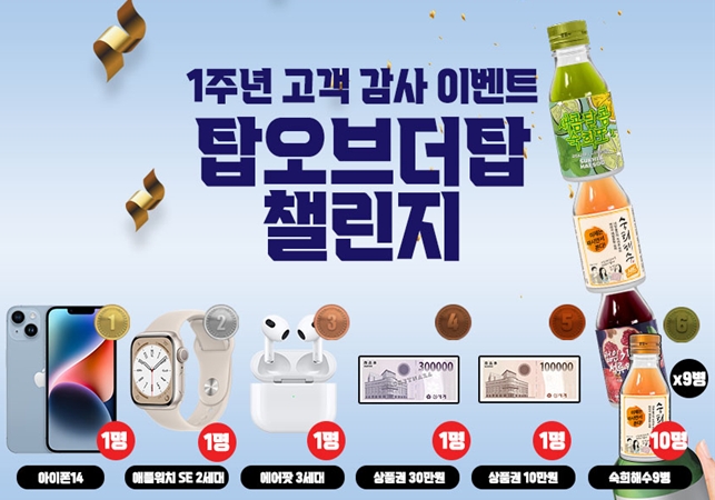 숙취해소음료 숙희해수, 1주년 기념 ‘탑오브더탑 챌린지’ 이벤트 진행