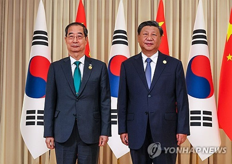 시진핑 중국 국가 주석과 만난 한덕수 국무총리(사진=국무총리실)
