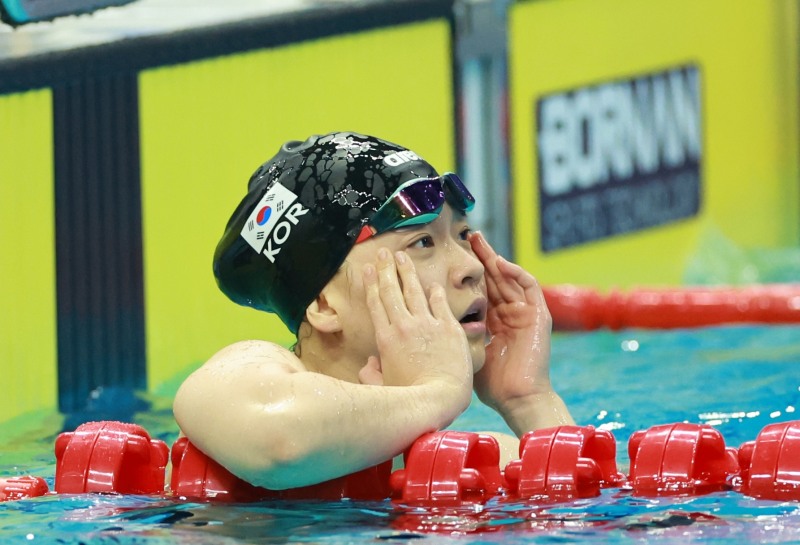 박수진, 접영 200m 4위 / 사진(항저우=연합뉴스)