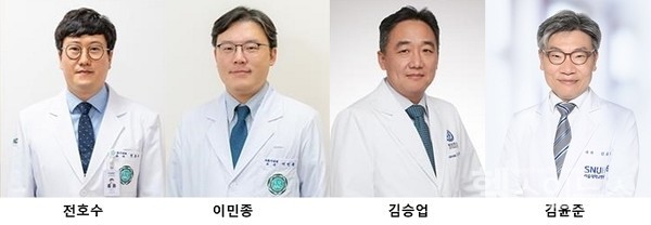 (왼쪽부터)이대서울병원전호수,이민종,세브란스병원소화기내과김승업,서울대병원소화기내과김윤준교수(소화기내과)