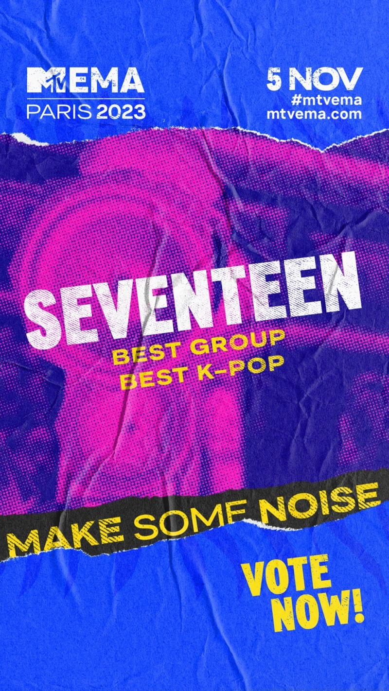세븐틴, ‘2023 MTV EMA’ 2개 부문 노미네이트…2년 연속 수상 노린다