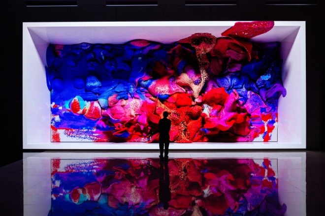 LIEFPLUS X REFIK ANADOL 'Machine Simulations: Life and Dreams - 희로애락' / 사진=한화생명 제공