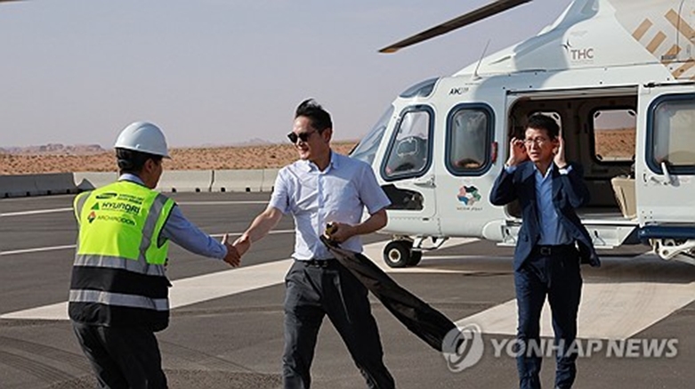 추석 연휴에 사우디·이스라엘·이집트 현장 방문한 이재용 회장(사진=연합)