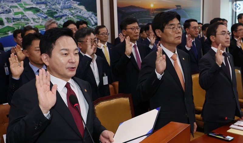 선서하는 원희룡 국토교통부 장관(사진=연합)