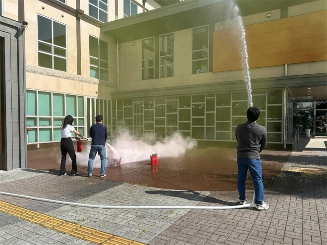 우드랜드 화재대응 훈련 / 사진=장흥군 제공