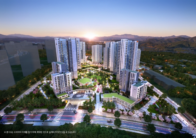 동탄레이크파크 자연& e편한세상 메인 투시도