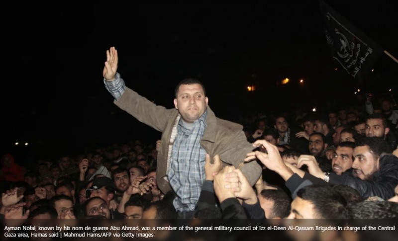(상보) '이스라엘 공습' 하마스 최고지휘관 아이만 노팔 사망 - AFP