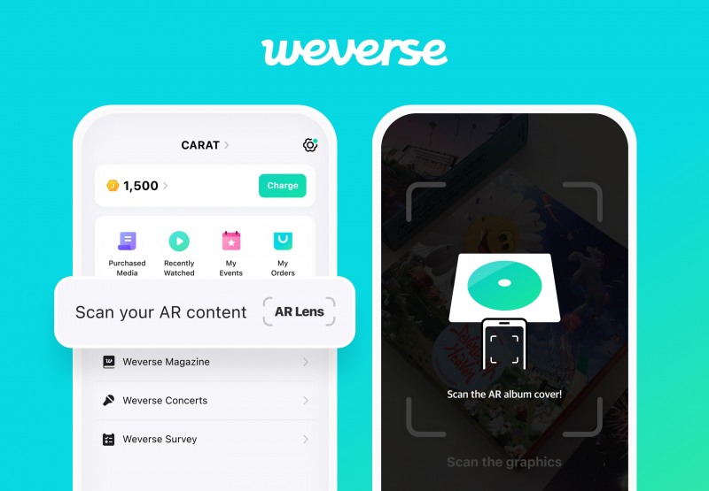 위버스, 세븐틴 새 앨범에 AR 적용…‘앨범 커버 이미지를 입체 영상으로 감상’