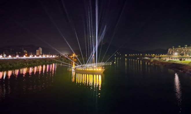 54척 조운선 선상 퍼레이드 리허설 / 사진=나주시 제공