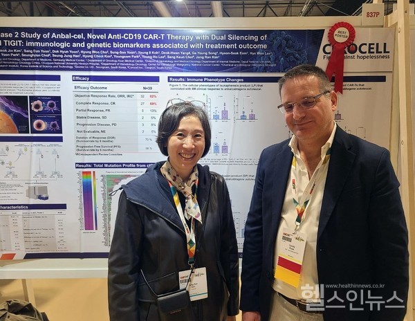 김종란부사장,학회운영위원DavideRossi박사(큐로셀제공)