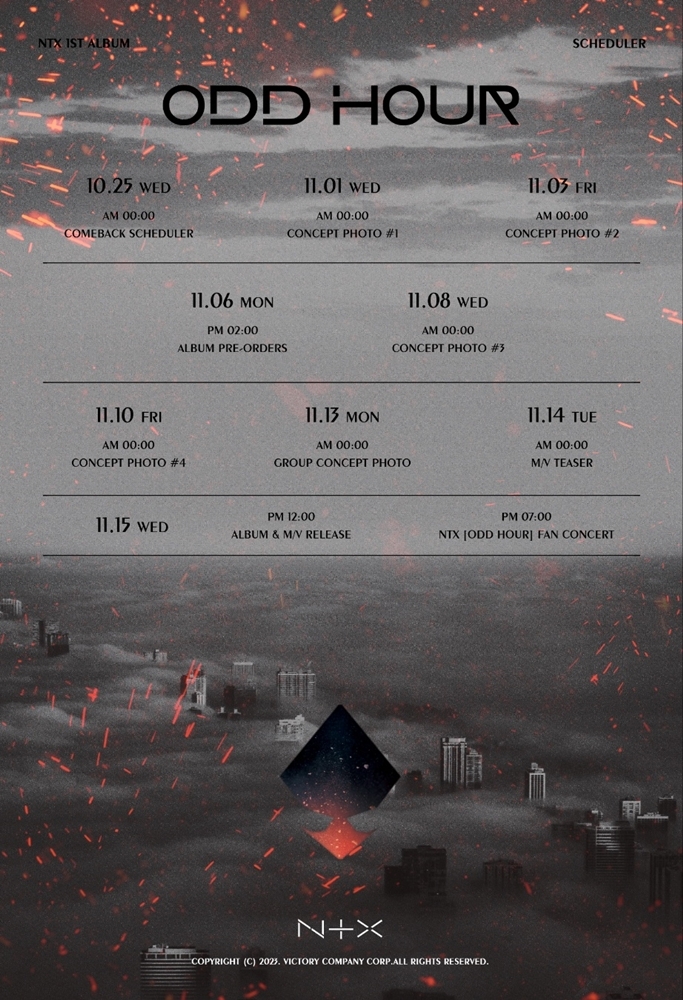 NTX, 내달 15일 새 앨범 ‘ODD HOUR’로 컴백…안무가 캐스퍼 참여+자체 프로듀싱