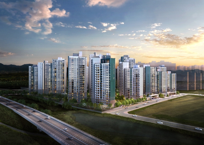 탕정푸르지오리버파크 투시도 / 사진=대우건설 제공