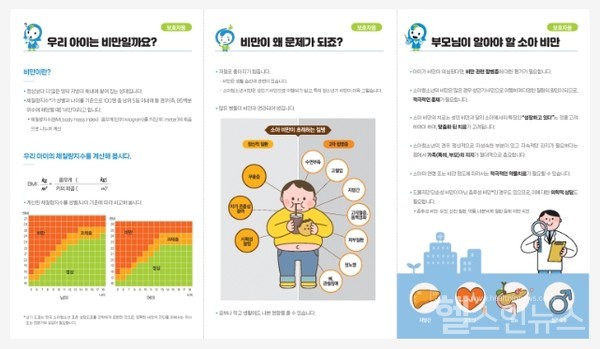 '어린이비만은치료가필요한질병입니다'리플릿일부