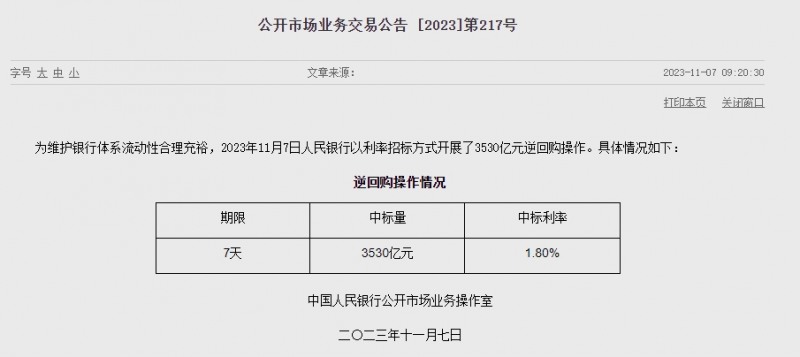 중국 인민은행 유동성 2590억위안 순회수...이번주 8990억위안 순회수