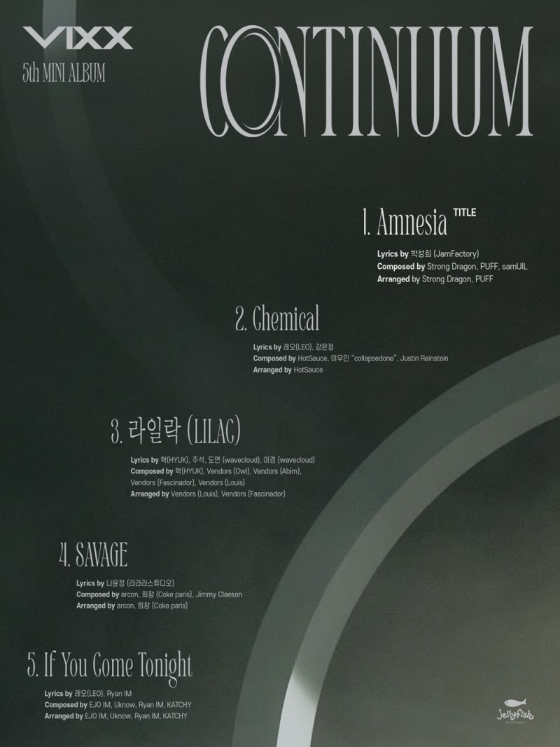 빅스, 미니 5집 트랙리스트 공개…타이틀곡은 ‘Amnesia’