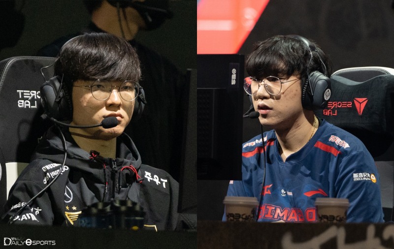'페이커' 이상혁(왼쪽)과 '룰러' 박재혁.