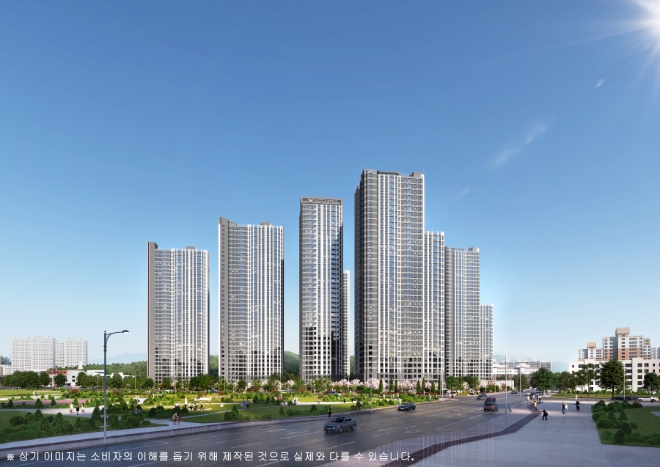 안산 롯데캐슬 시그니처 중앙 투시도 / 사진=롯데건설 제공