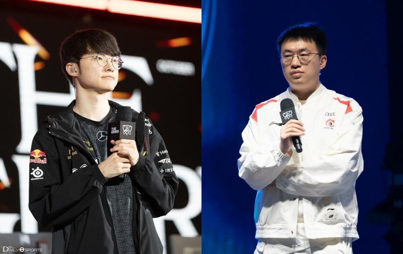 '페이커' 이상혁과 '샤오후' 리위안하오.