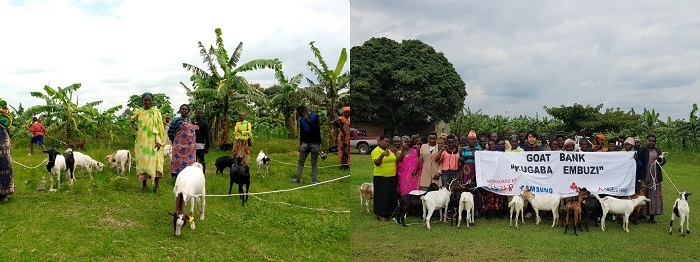염소를 수령한 수혜자들