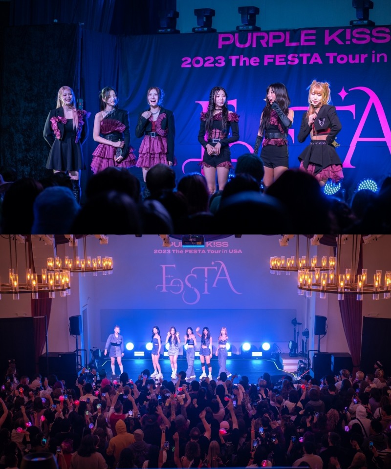 퍼플키스, 데뷔 첫 미주 투어 'FESTA' 순항 중…美 물들인 '보랏빛' 매력