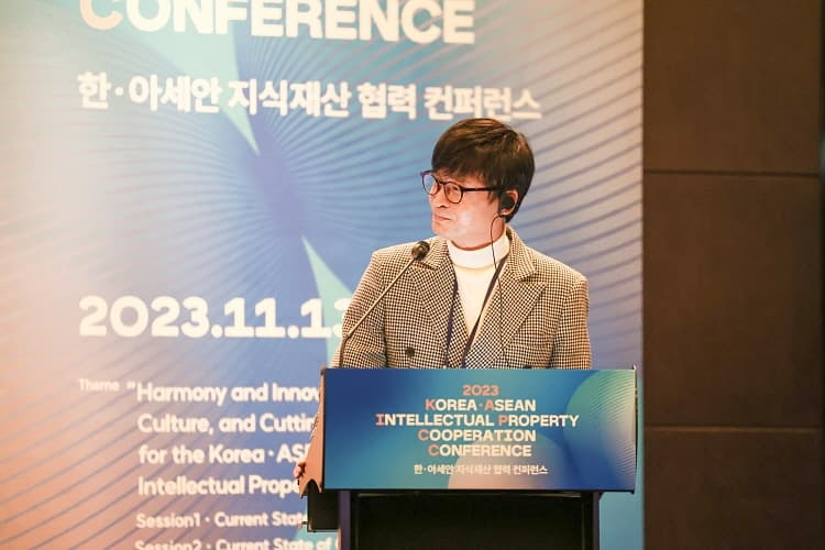 아시아의 경제적 문화가치의 잠재성을 강조하는 박학기 부회장 (사진제공=한음저협)