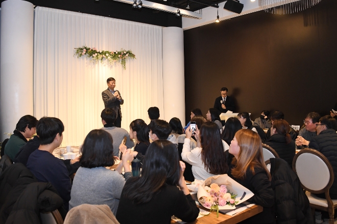 신상진 성남시장은 24일 오후 4시 성남시 장애인주간보호시설협회에서 주관하는 ‘2023년 장애인주간보호시설 종사자 직원 연수’에 참석해 축사를 하고 있다.(사진=성남시)
