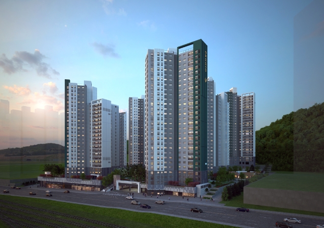 김해 삼계 푸르지오 센트럴파크 측면 투시도 / 사진=대우건설 제공