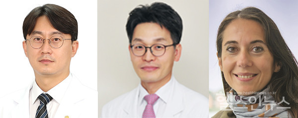 (왼쪽부터)고려대구로병원부인암센터조현웅교수,국립암센터임병철교수,임페리얼칼리지포토풀루교수
