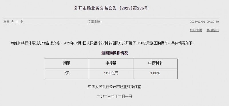 중국 인민은행 유동성 5450억위안 순회수..이번주 310억위안 순회수