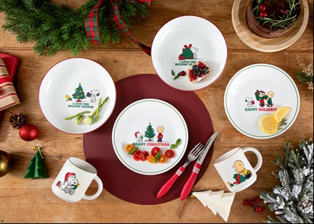 코렐 스누피 크리스마스 에디션_접시 4종&머그 2종