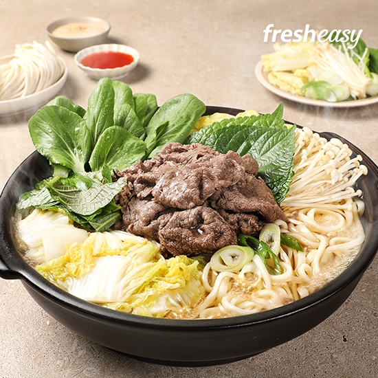 프레시지, 신제품 ’푸짐한 소고기 샤브샤브&칼국수’ 출시