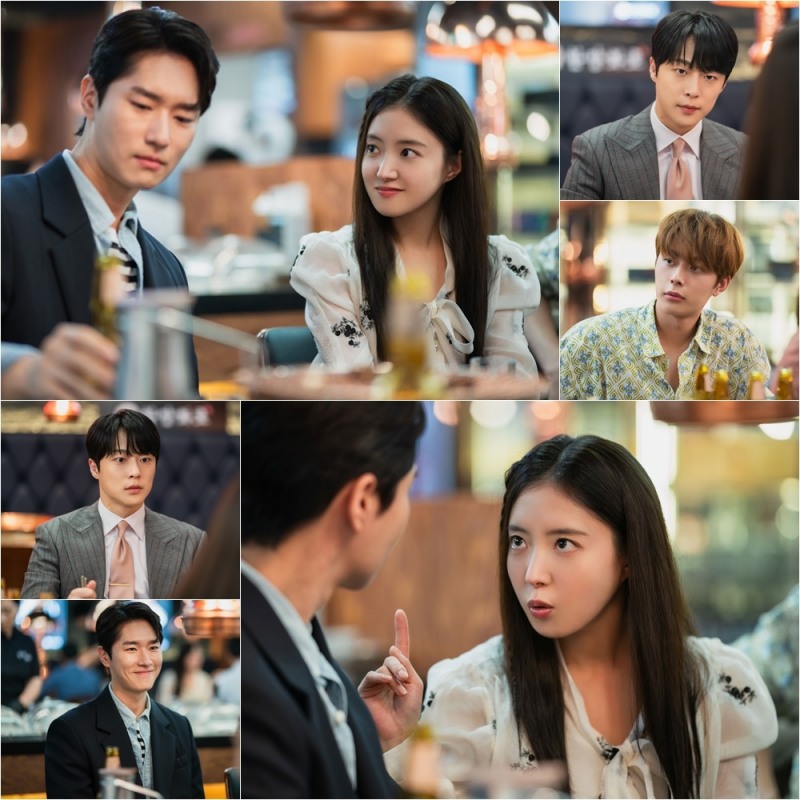 ‘열녀박씨 계약결혼뎐’ 이세영X배인혁X유선호X박연우, 화기애애한 회식 현장 속 미묘한 사자대면 공개