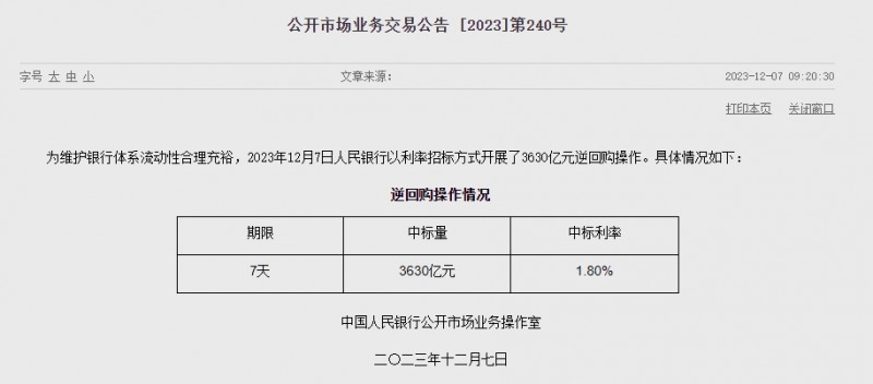중국 인민은행 유동성 3000억위안 순회수..이번주 1조1370억위안 순회수