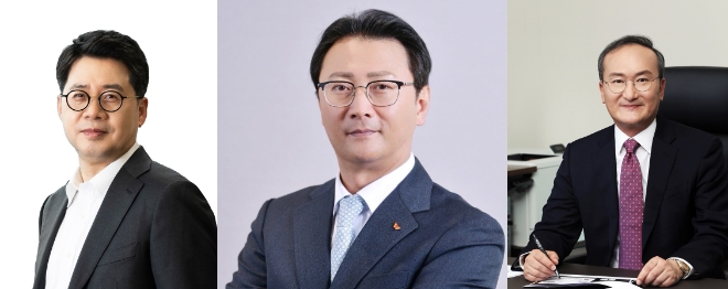 (왼쪽부터) 박상규 SK이노베이션 총괄사장, 오종훈 SK에너지 사장, 이석희 SK온 사장 / 사진=SK이노베이션 제공
