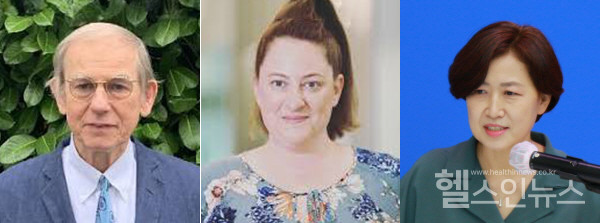 (왼쪽부터)캐나다브리티시콜롬비아대학조셉루시신교수,오스트레일리아모나쉬대학에린리프교수,한국나사렛대학유아특수교육과박계신교수