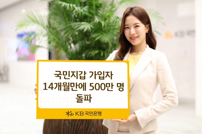 KB국민은행, 국민지갑 가입자 14개월만에 500만명 돌파