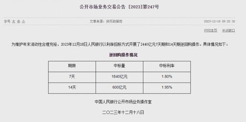 중국 인민은행 유동성 410억위안 순회수..지난주 9990억위안 순공급