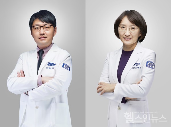 (왼쪽부터)가톨릭대인천성모병원신장내과음상훈,윤혜은교수(가톨릭대학교인천성모병원제공)