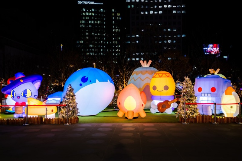 광화문광장에 '던파' 캐릭터 등장…넥슨, '2023 서울 빛초롱 축제' 참가