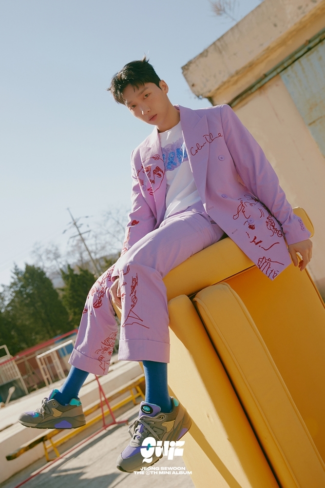 정세운, 신보 '퀴즈' 두 번째 콘셉트 포토 공개…연보라+민트색 슈트도 완벽 소화