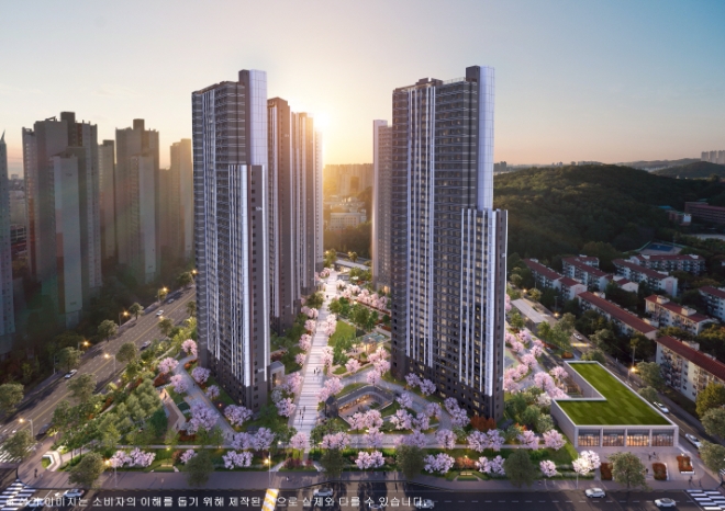 롯데캐슬 시그니처 중앙 반조감도 / 사진=롯데건설 제공